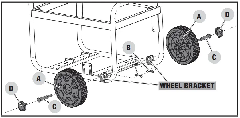CHAMPION POWER Wheel Kit - Parts Included 2