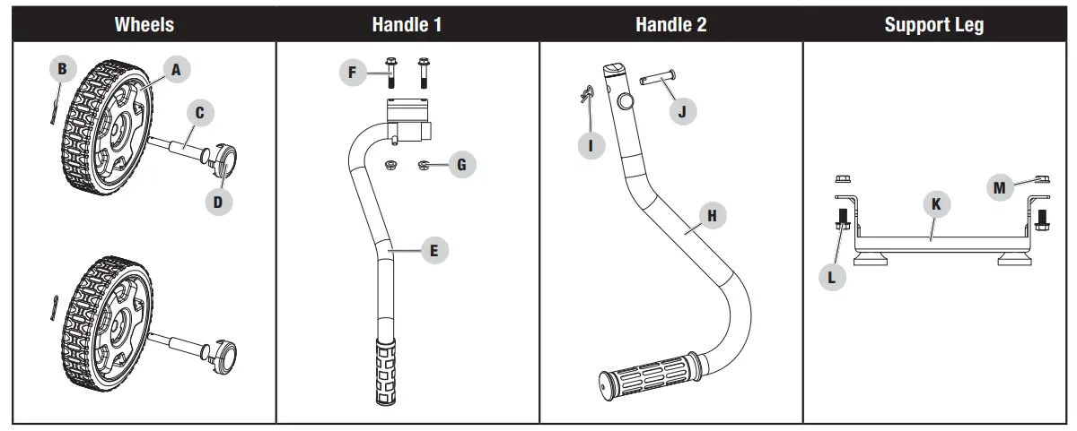 CHAMPION POWER Wheel Kit - Parts Included