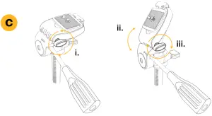 3-Way Swivel Pan Head