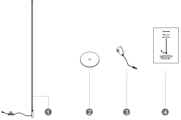 Jewenwils HLFL02T1 Floor Lamp Instruction Manual 1