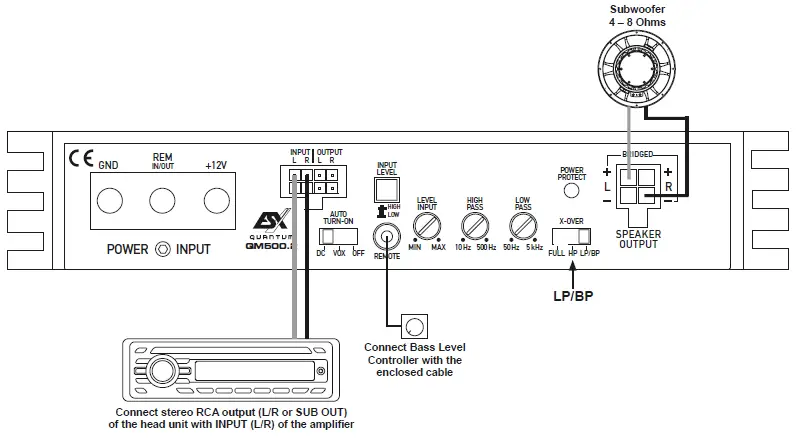 ESX QM500.2 Class D 2-Channel Amplifier fig 11