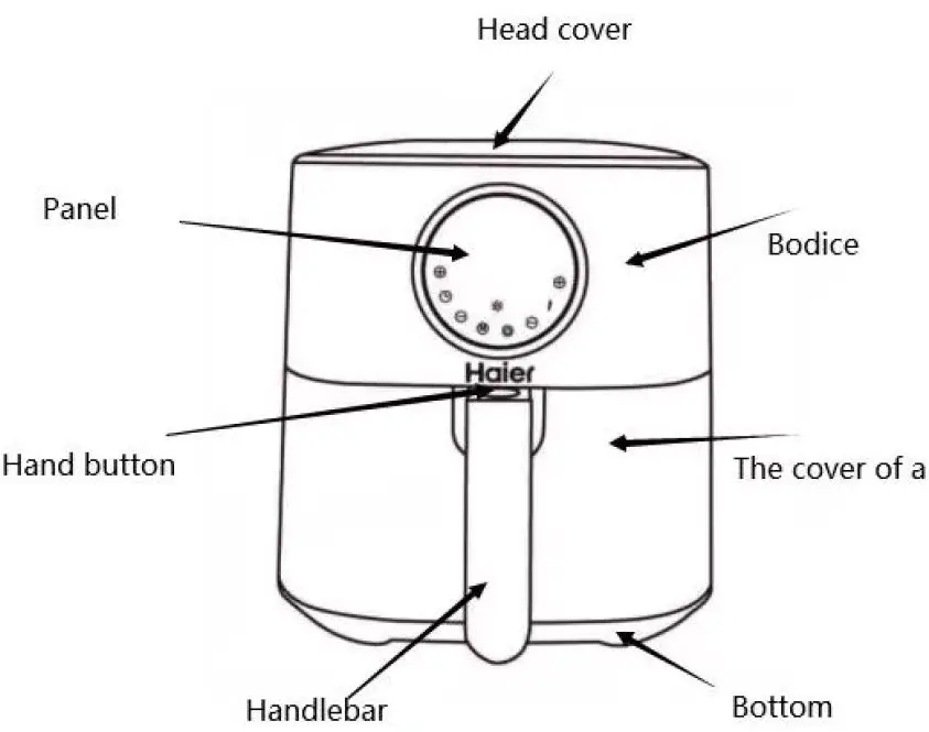 Haier HA-AF50D Digital Air Fryer FIG1