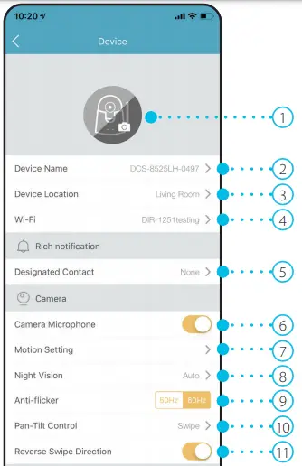 D-Link Full HD Pan Tilt Wifi Camera constantly device