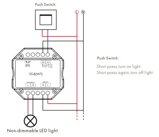 HEB LIGHTING SS B Wi Fi and RF Smart AC Switch - Wiring diagram