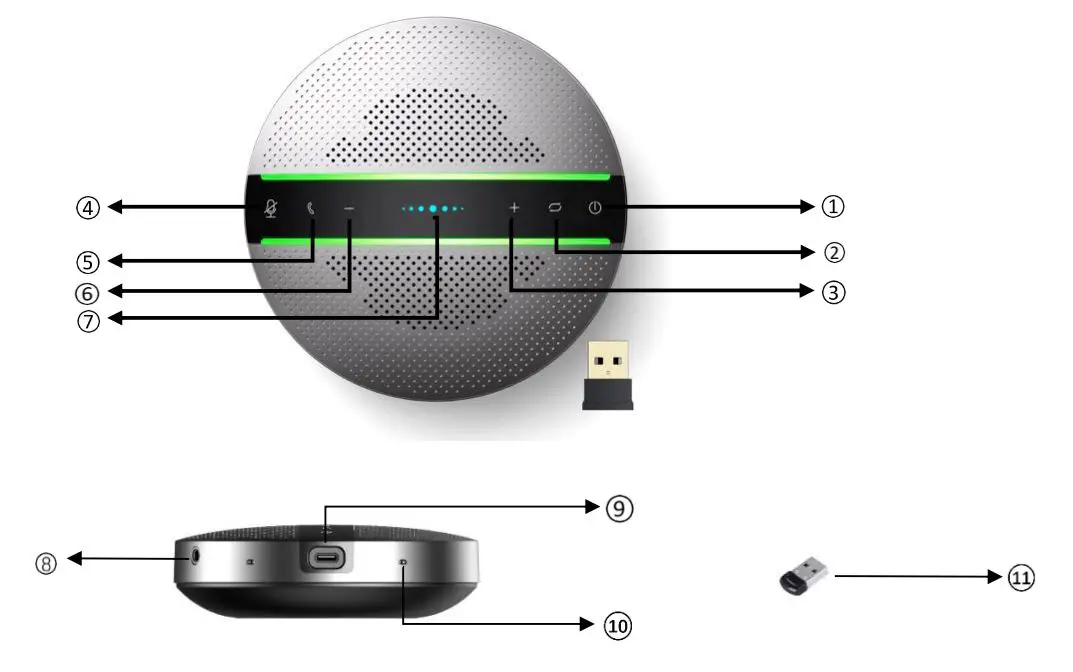 infobit-M400-iSpeaker-USB-Conference-Speakerphone-Supports-Cascading-2