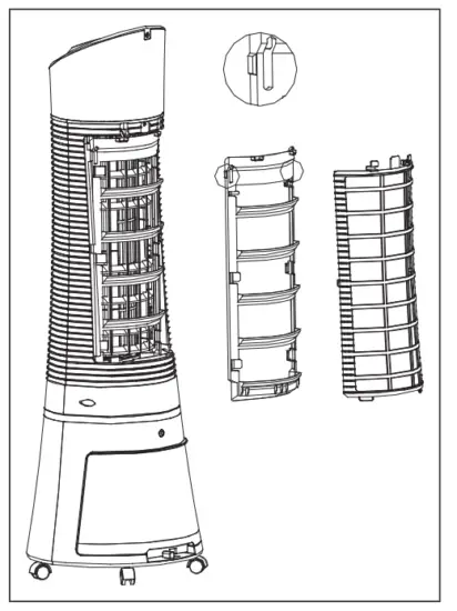 KLARSTEIN 10040205 Skyscraper Ice Smart 4 in 1 Air Cooler & Fan - Cooler Master filter