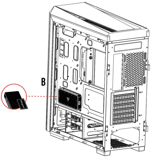 GAMDIAS Aeolus M2 1204R Case and Radiator Fan - FIG 3