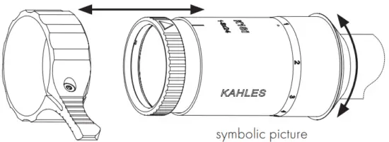 KAHLES K4i FLASHING TARGET ACQUISITION WITH FIXED MAGNIFICATION - MOUNTING OF K18i THROW LEVER