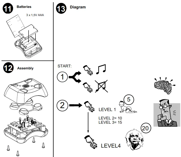 velleman WSG159 Brain Game Kit - Fig 6