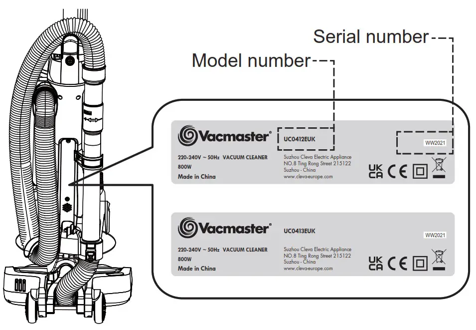 Vacmaster Respira UC0412EUK Bagless Upright Vacuum Cleaner - fig 2