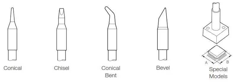 JBC CDB Compact Soldering Station - Compatible Cartridges