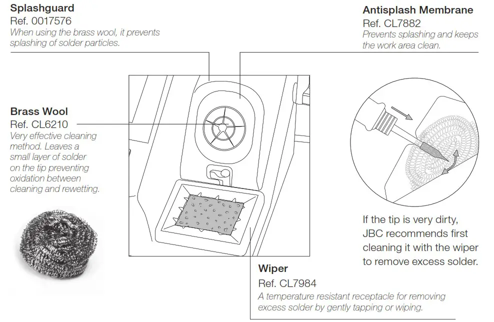 JBC CDB Compact Soldering Station - Tip Cleaner