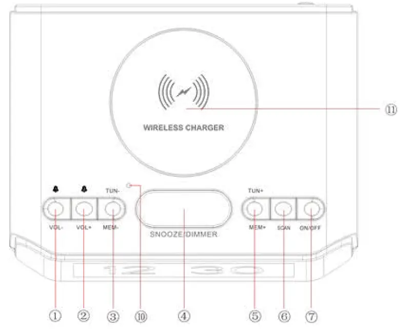 LENOX CRW25 Wireless Charging Alarm Clock User 1