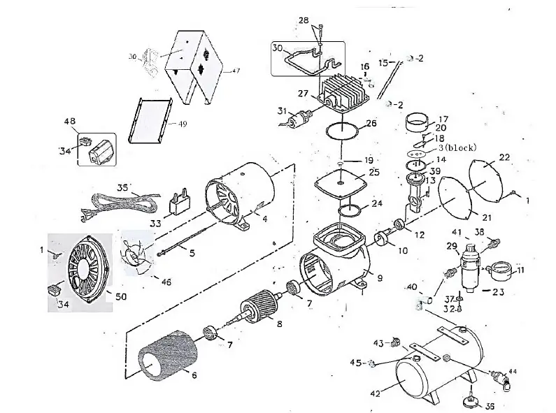 wiltec 34244 XPOtool Airbrush Compressor AF186A-FIG3
