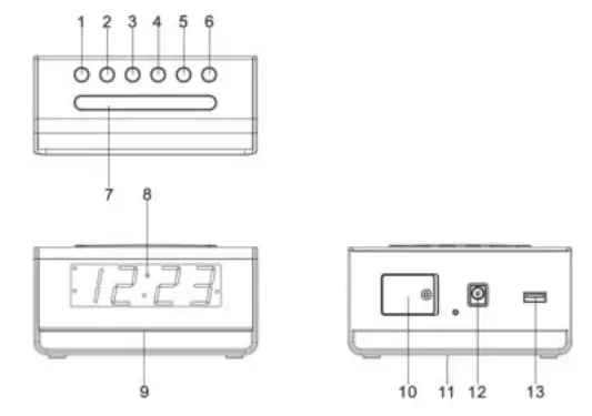 SENCOR SDC 4400 LED Alarm Clock with Night Light - Fig