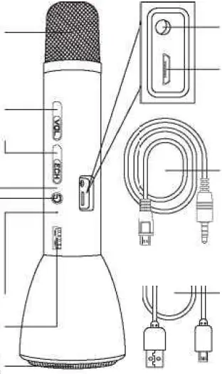 ToyStar B075GTXBGK Popstar Bluetooth Karaoke Microphone Speaker Wireless Childrens Singing Mic 01