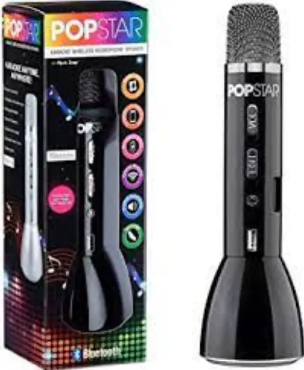 ToyStar B075GTXBGK Popstar Bluetooth Karaoke Microphone Speaker Wireless Childrens Singing Mic product