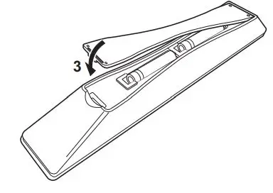 YAMAHA Integrated Amplifier Owner’s Manual - Reinstall the battery compartment cover