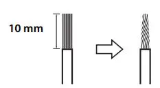 YAMAHA Integrated Amplifier Owner’s Manual - Remove approximately 10 mm of insulation from the end of each speaker cable