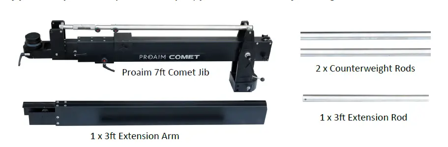 PROAIM JB-COMT Comet 12ft Euro Cinema Jib Fig01