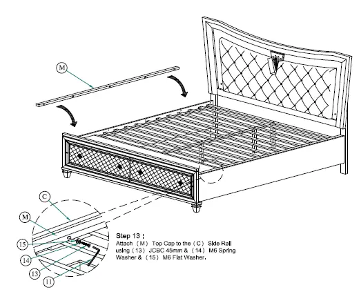BestQuality-Furniture-9749-VENETIAN-King-Headboard-LED-Light-12