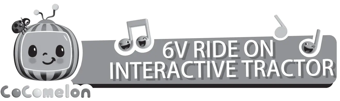 CoComelon 6V Ride On Interactive Tractor - logo 1
