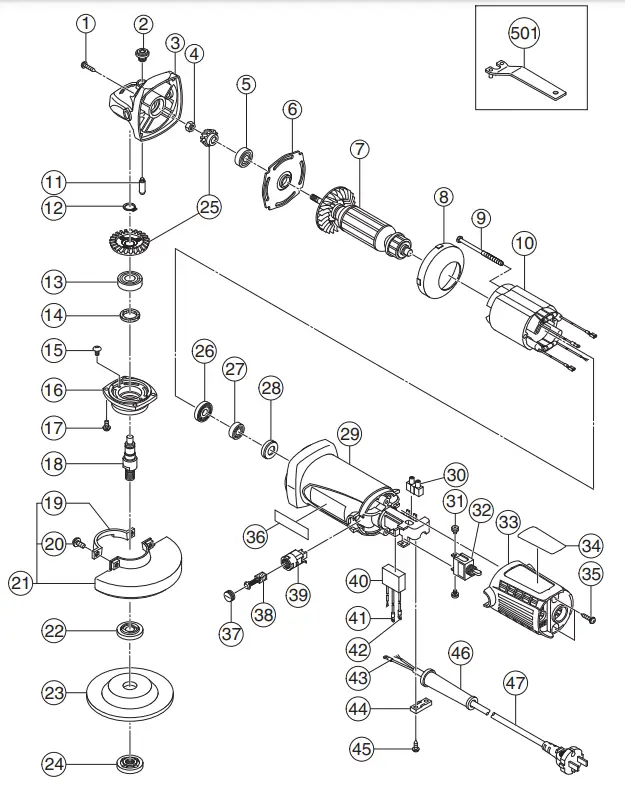 HIKOKI G 10SF5 Disc Grinder fig 7