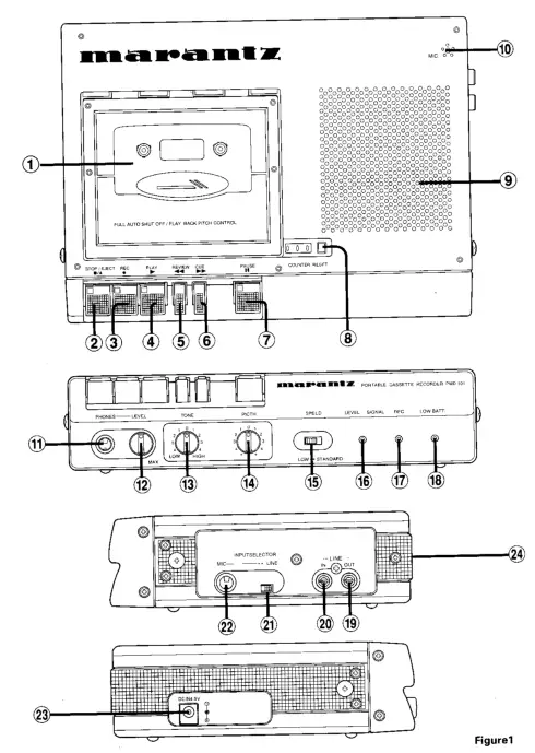 marantz PMD101 Portable Cassette Recorder
