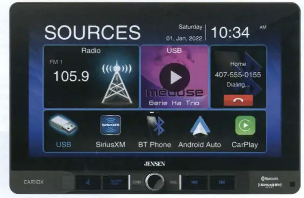 JENSEN CAR110X Multimedia Receiver with Android Auto and CarPlay
