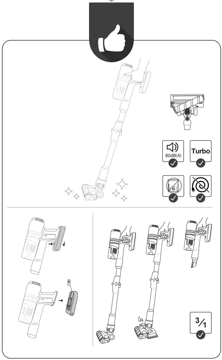 Hisense HVC6464A Cordless Vacuum Cleaner - fig