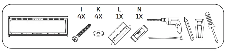 GABOR Wall Mount - Attaching the Wall Bracket to Wooden Studs