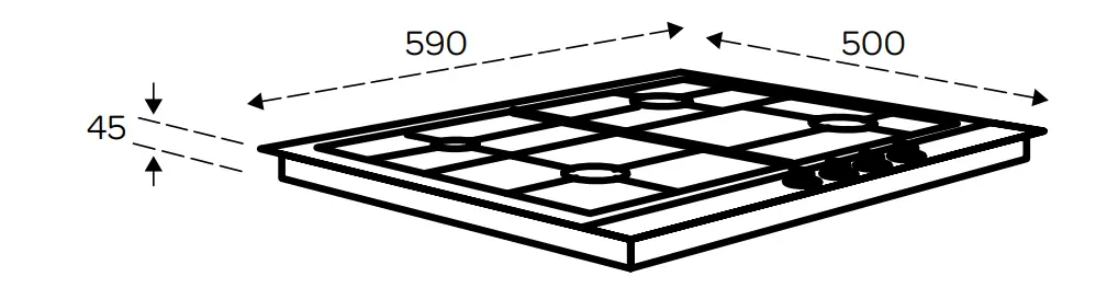 INVENTUM IKG6011RVS Gas Hob installation instructions