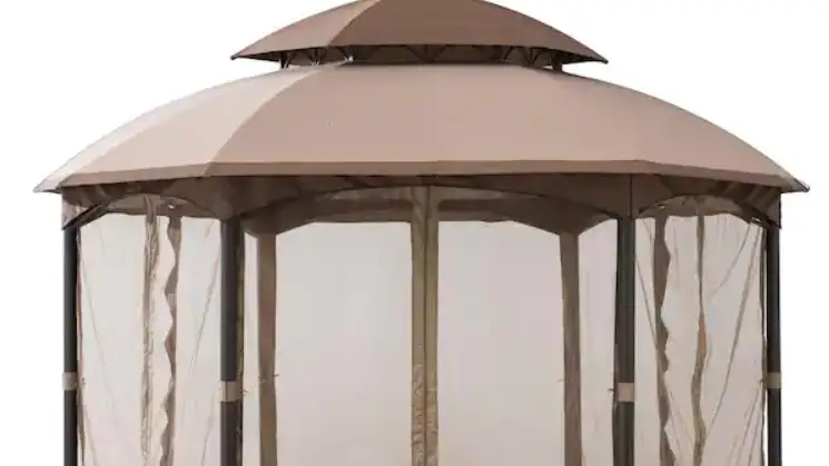 Sunjoy Group A101011800 Steel Gazebo With 2-tier Tan Instruction Manual