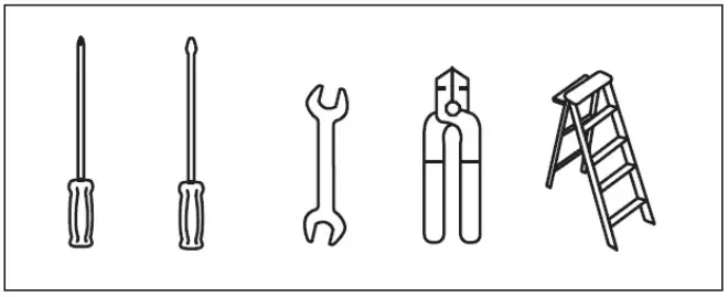 HINKLEY 58 Inch INDY Flush Celling Fan - TOOLS & MATERIALS REQUIRED