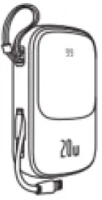 Baseus PPQD-H01 20000mAh 20W Qpow Digital Display Quick Charge Power Bank 01