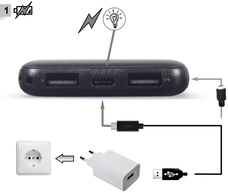 gembird PB05-02 5000 mAh Power Bank - fig 1