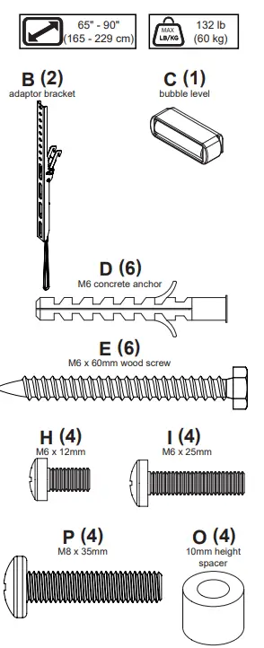 peerless-AV-TVFT690-TruVue-Universal-Flat-Tilt-Wall-Mount-FIG2