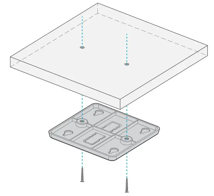 FS AP-N505L Enterprise Wi-Fi 6 Access Point - Insert a screw anchor into each hole, and tap the screw anchor with a rubber hammer