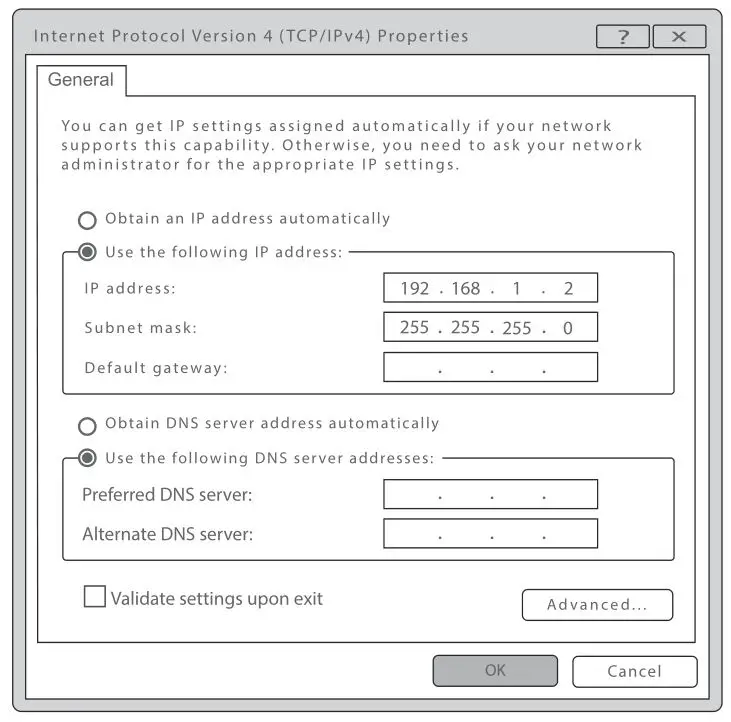 FS AP-N505L Enterprise Wi-Fi 6 Access Point - Set the IP address of the computer to 192.168.1.x.
