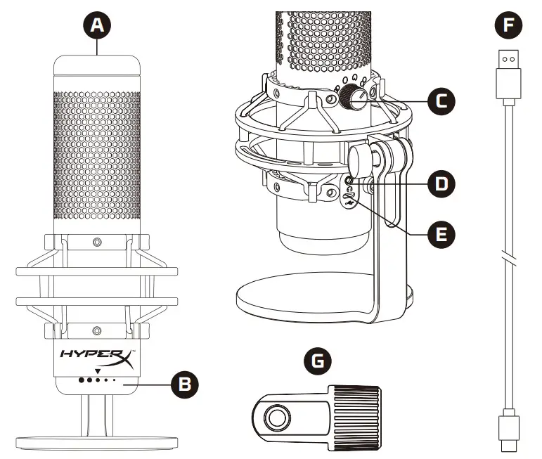 HyperX QuadCast S RGB Wired Multi-Pattern Microphone