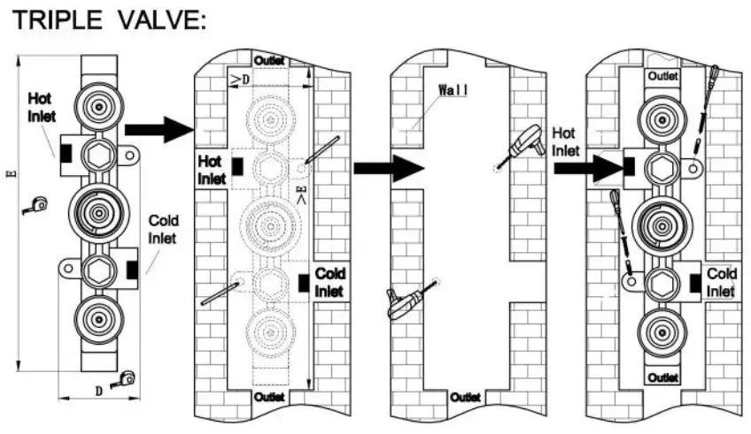 Pura QS-V80290 Concealed Shower Valve - 6
