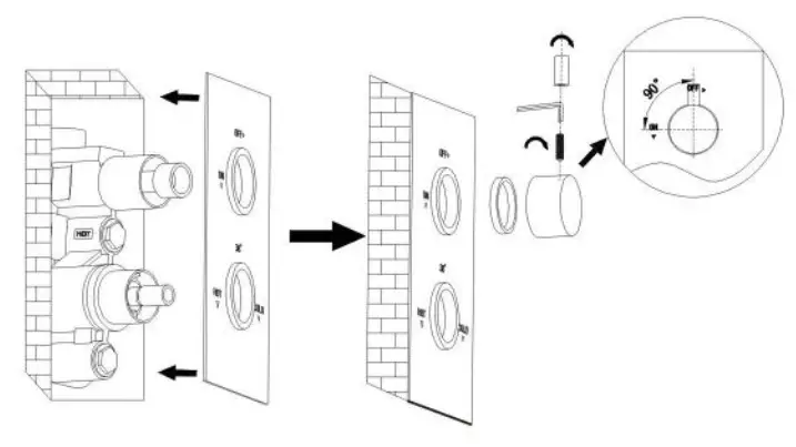 Pura QS-V80290 Concealed Shower Valve - 7