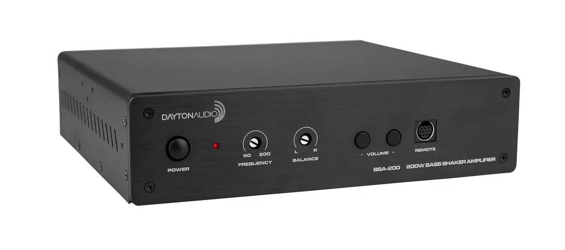 Dayton Audio Bsa-200 200 Watt Bass Shaker Bridgeable Stereo Amplifier With Remote User Manual
