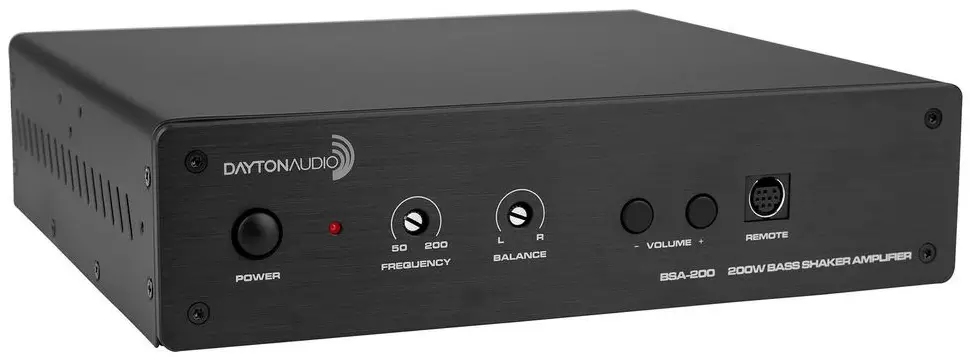 DAYTON-AUDIO-BSA-200-200-Watt-Bass-Shaker-Bridgeable-Stereo-Amplifier-With-Remote-product-image