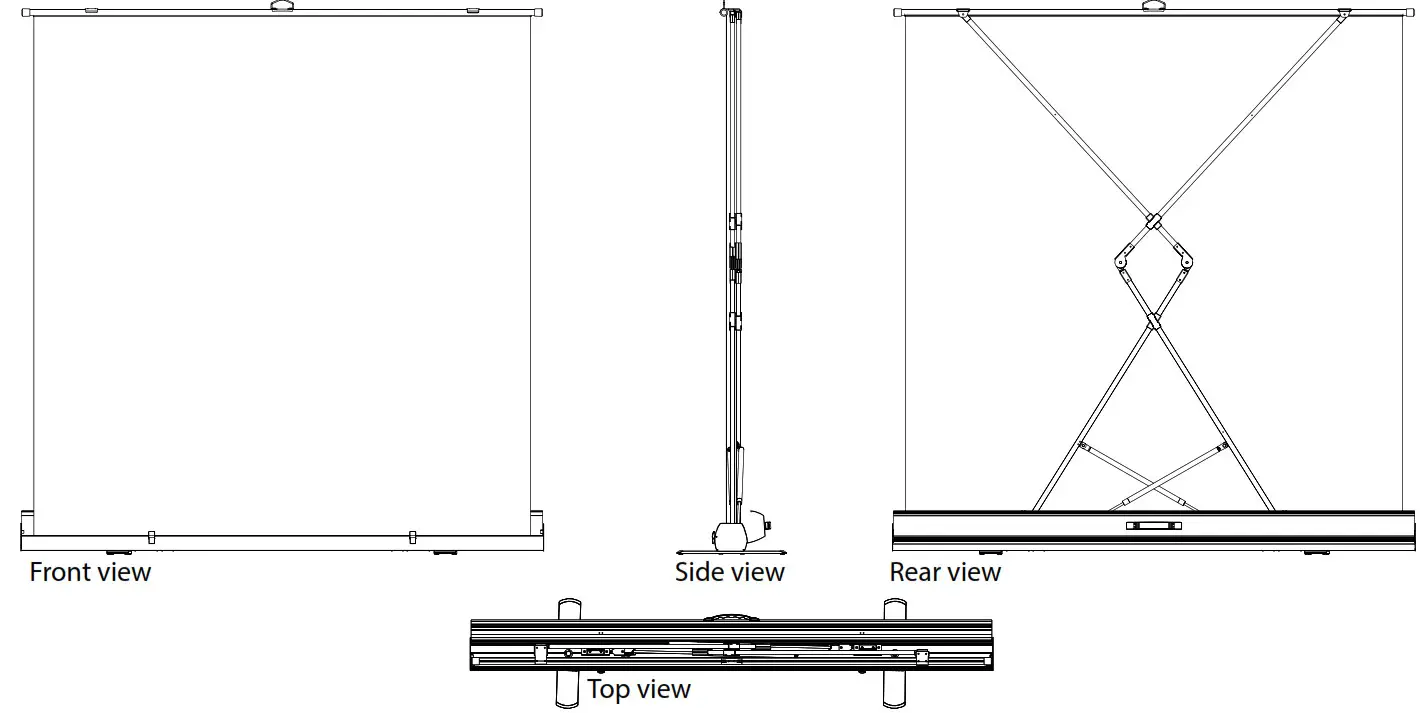 STAIRVILLE FJ-10 70 inch Projection Screen Roll-Safety instructions