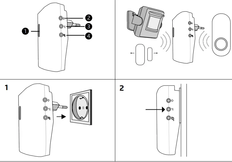 Trust ACDB-8000C Plug In Wireless Doorbell - fig 1