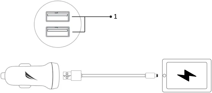NAUTICA CH15 Usb A Dual Port Car Charger A3