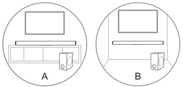 motorola MT160DSB 160W Dolby Soundbar with Wireless Subwoofer -- Mounting