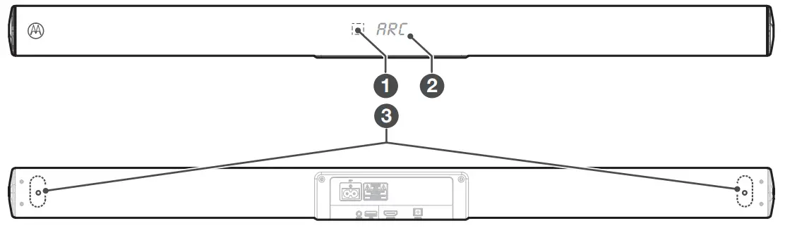 motorola MT160DSB 160W Dolby Soundbar with Wireless Subwoofer -- Unit