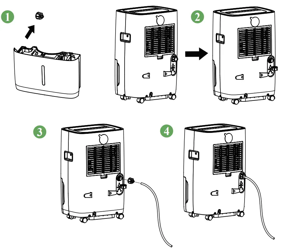 Waykar JD025C-120 Pints Energy Star Dehumidifier - CONTINUOUS DRAINAGE